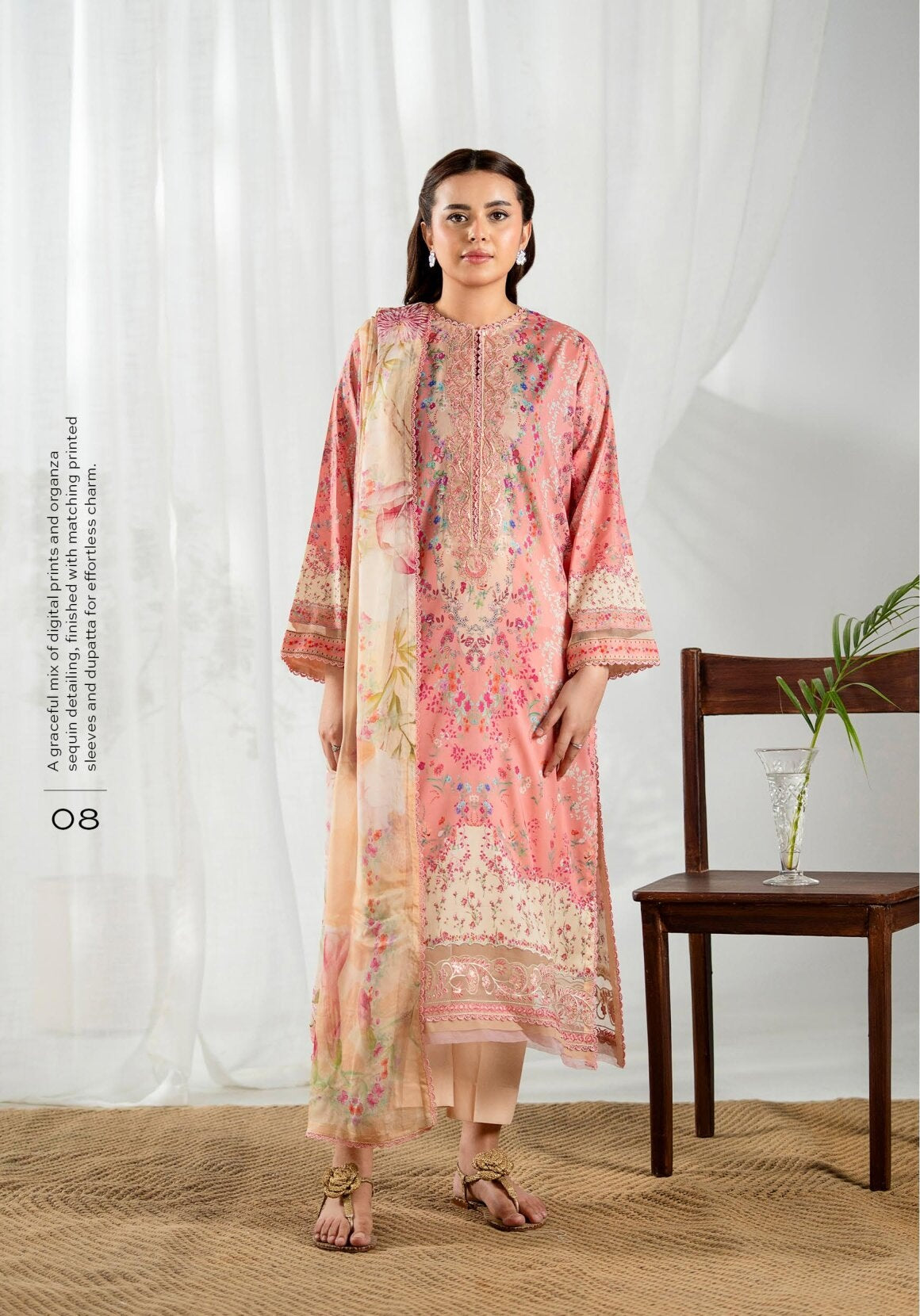 GULAL | UNSTITCHED 3-PIECE | EMBROIDERED LAWN SUIT