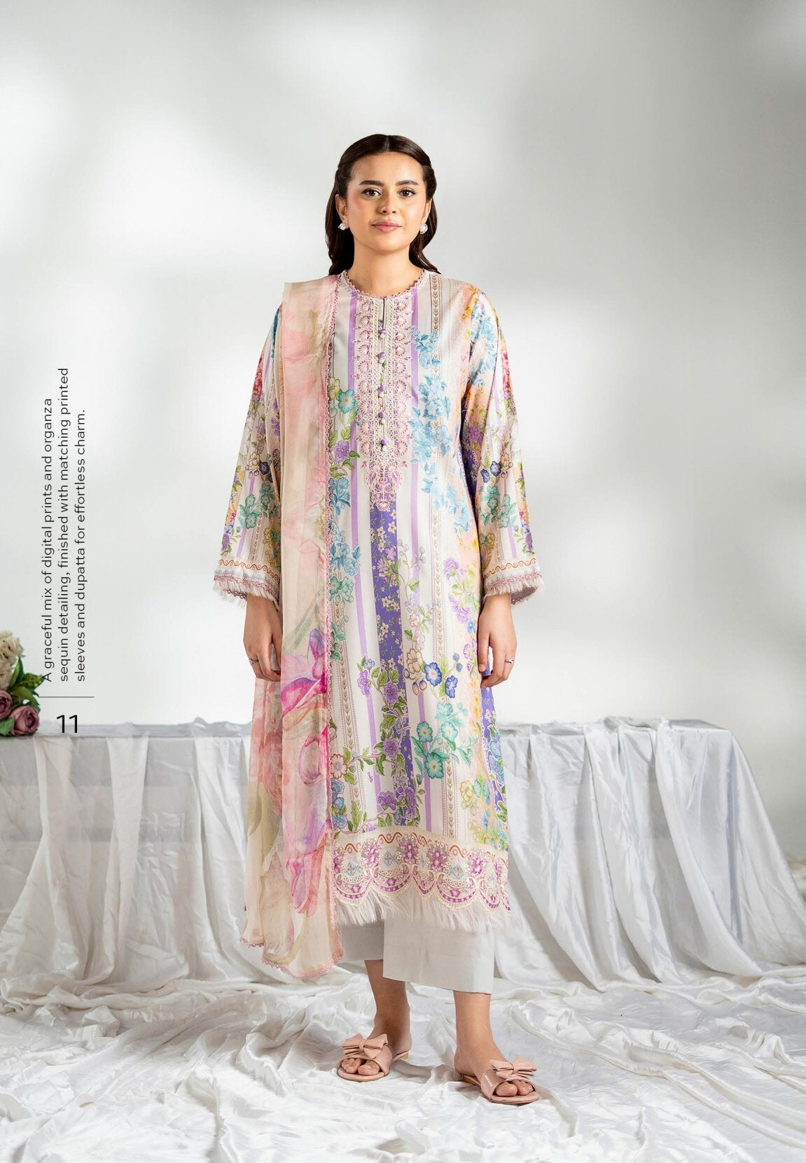 GULAL | UNSTITCHED 3-PIECE | EMBROIDERED LAWN SUIT