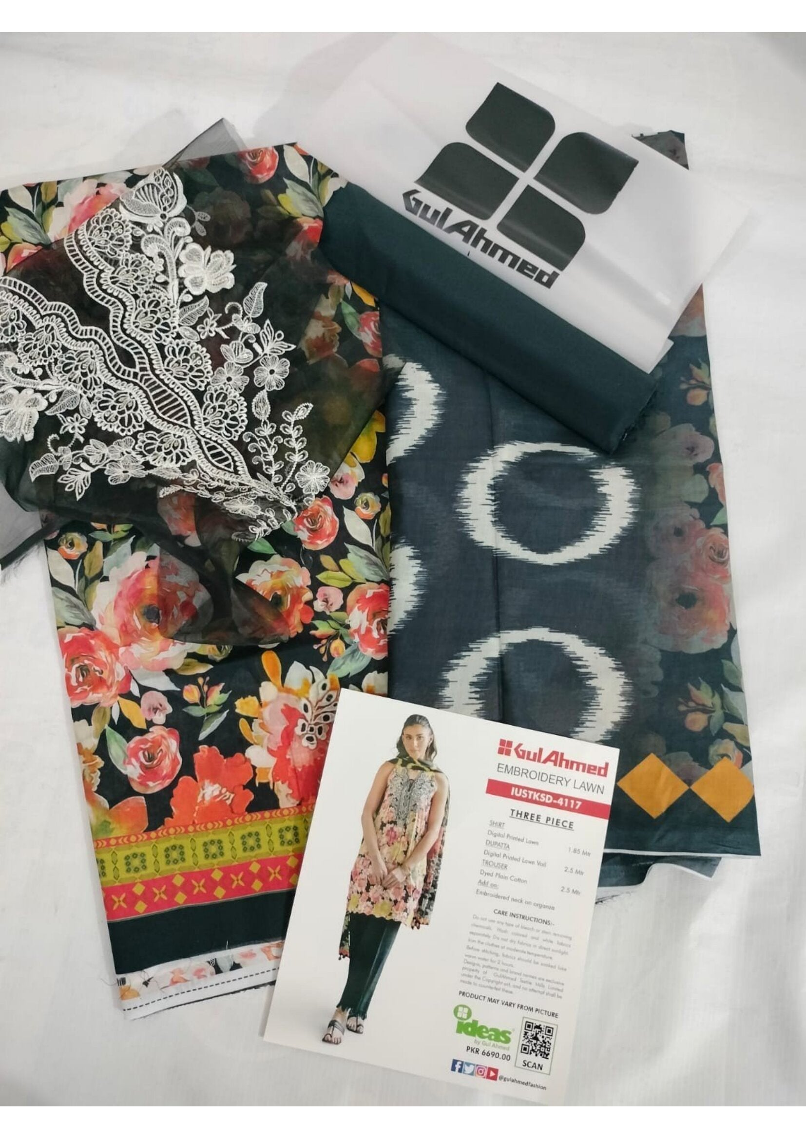 GUL AHMED | 3-PIECE UNSTITCHED | PRINTED LAWN SUIT
