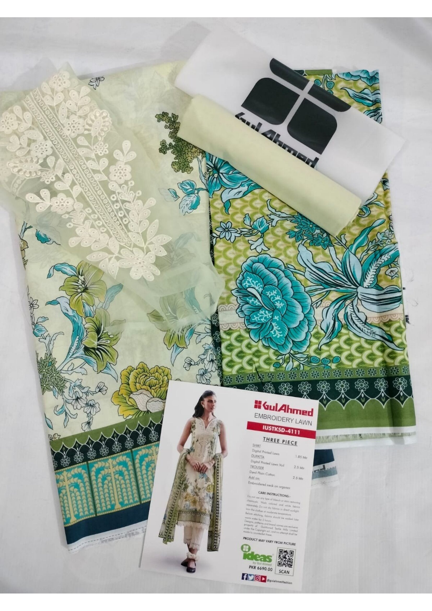 GUL AHMED | 3-PIECE UNSTITCHED | PRINTED LAWN SUIT
