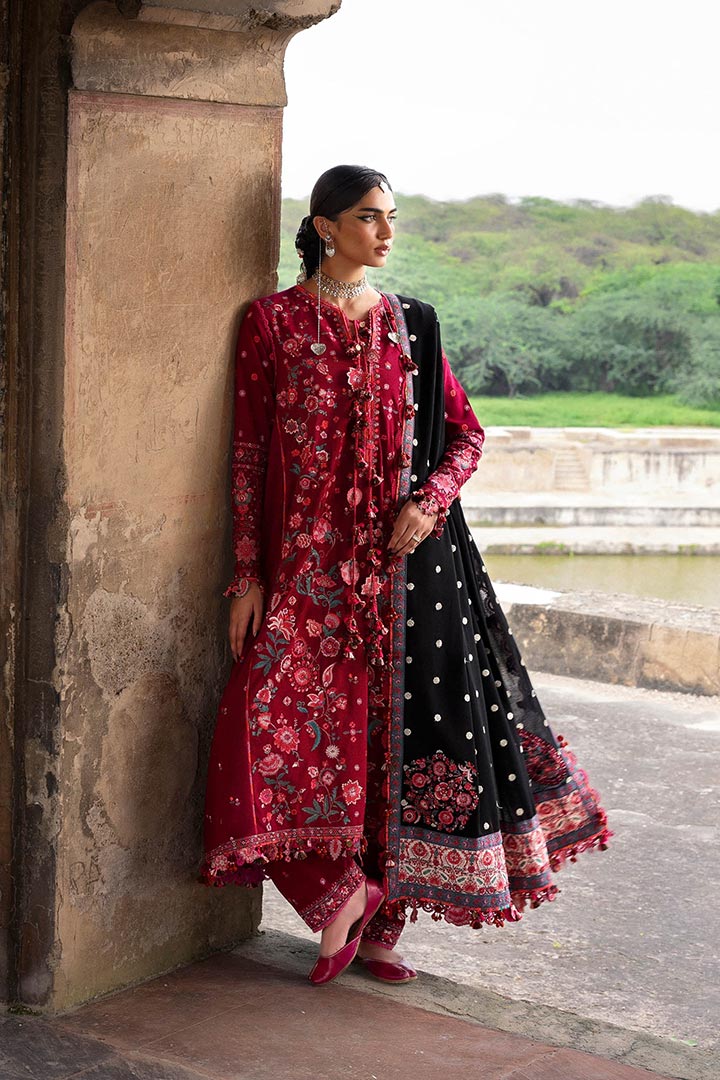 Hussain Rehar Pankhuri Embroidered Unstitched 3-Piece Suit