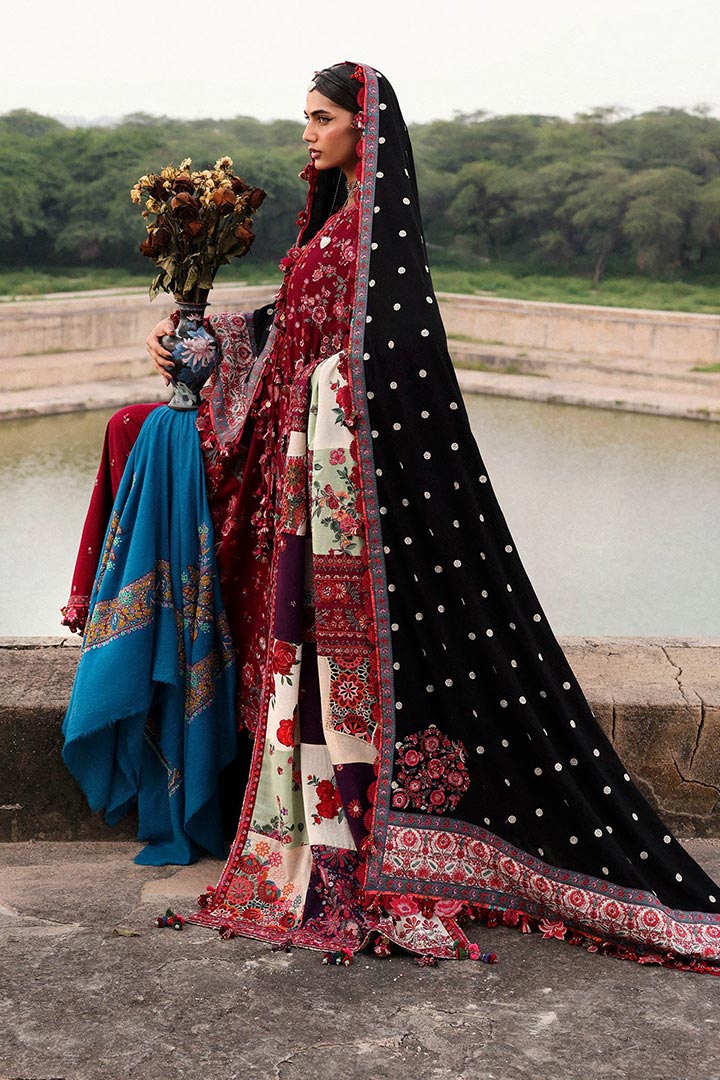 Hussain Rehar Pankhuri Embroidered Unstitched 3-Piece Suit