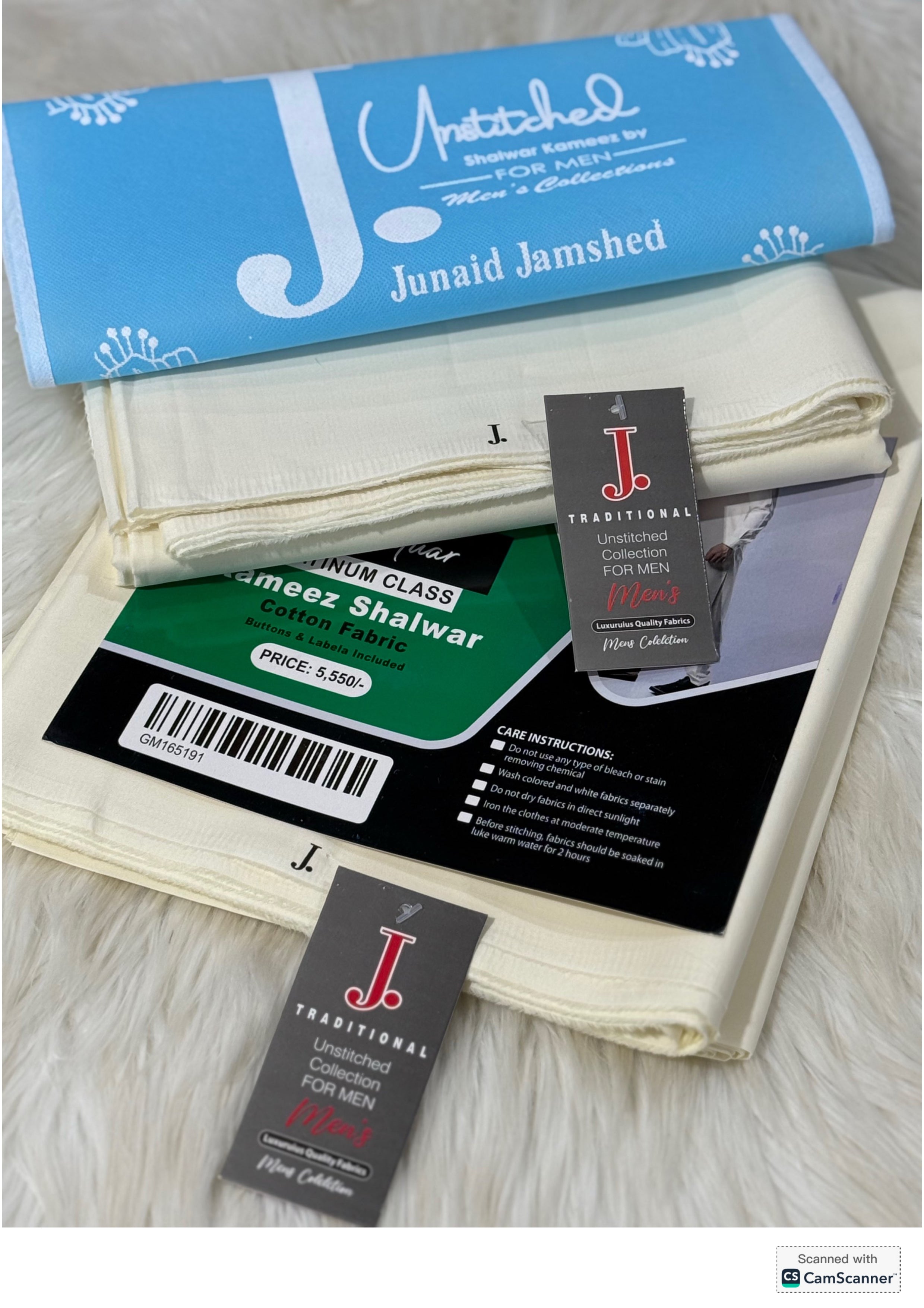 J. | MEN'S UNSTITCHED SHALWAR KAMEEZ | SOFT COTTON
