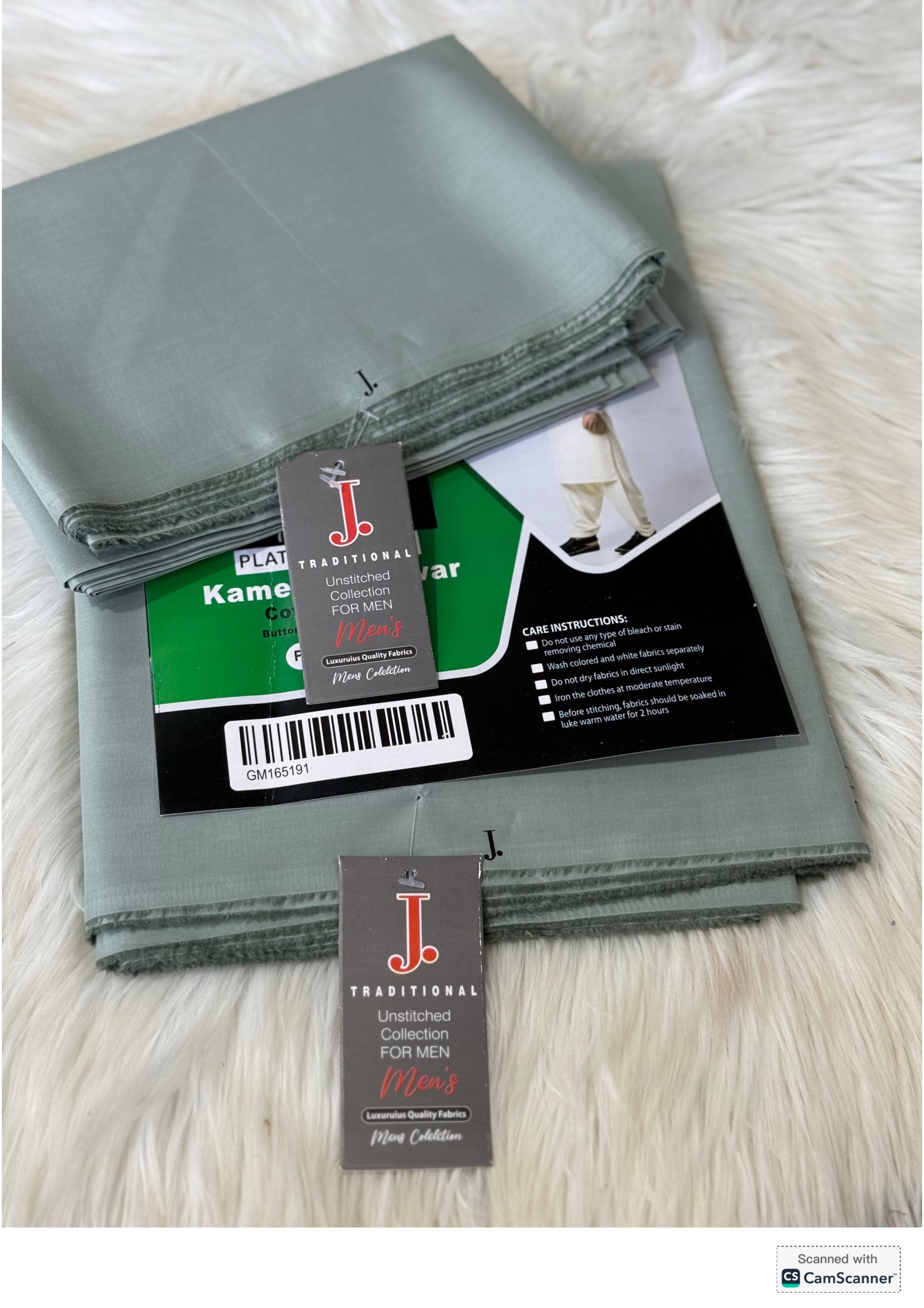J. | MEN'S UNSTITCHED SHALWAR KAMEEZ | SOFT COTTON