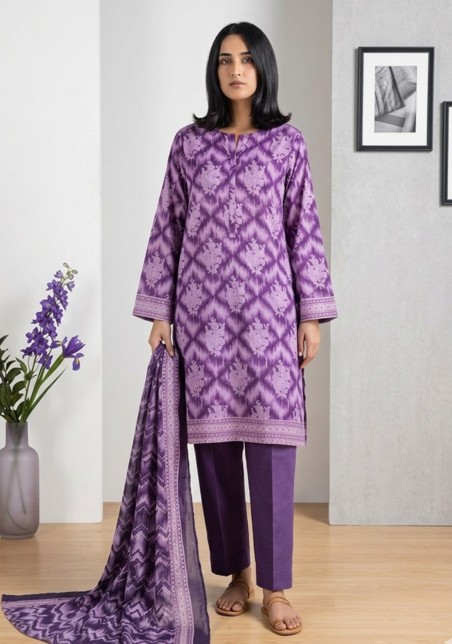 KHAADI | UNSTITCHED 3-PIECE | LUXURY PRINTED SUMMER LAWN VOL-1-D10