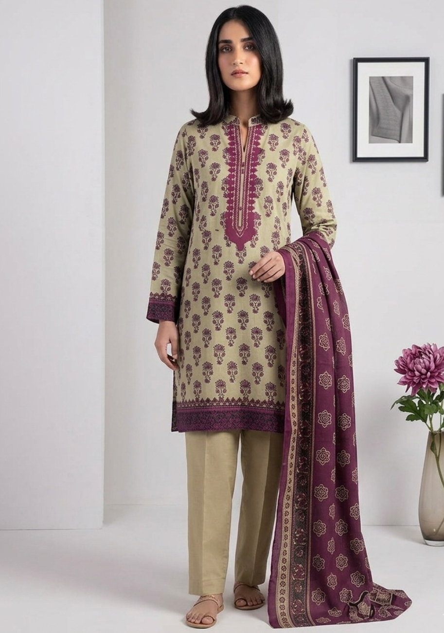 KHAADI | UNSTITCHED 3-PIECE | LUXURY PRINTED SUMMER LAWN VOL-1-D2