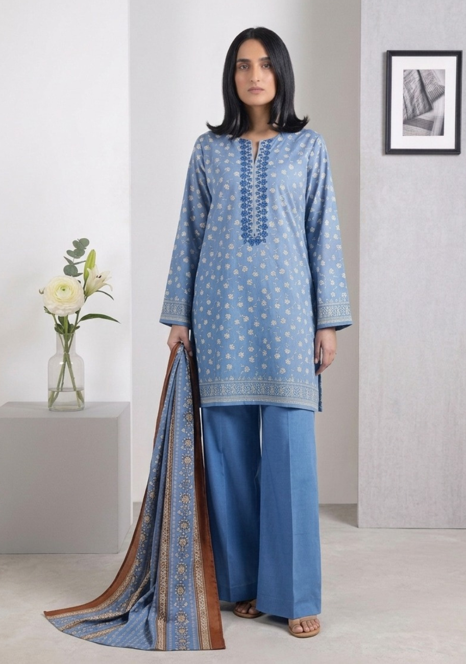 KHAADI | UNSTITCHED 3-PIECE | LUXURY PRINTED SUMMER LAWN VOL-1-D7