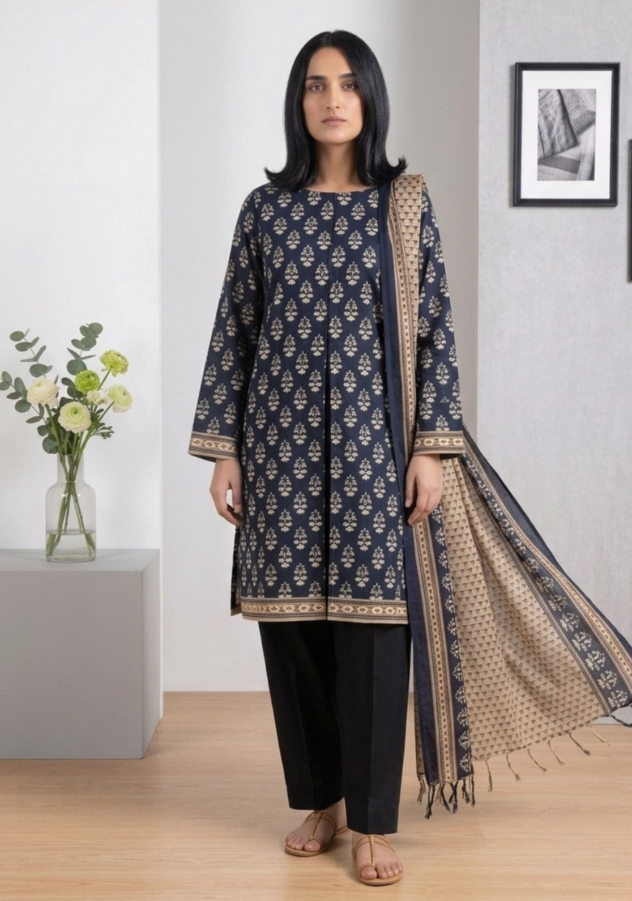 KHAADI | UNSTITCHED 3-PIECE | LUXURY PRINTED SUMMER LAWN VOL-1-D8