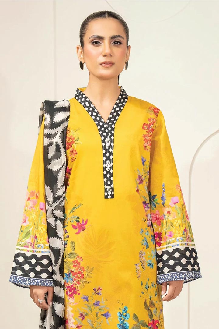 Limelight Unstitched 3 Piece Lawn Suit JDO-U4300SU-3PC-374