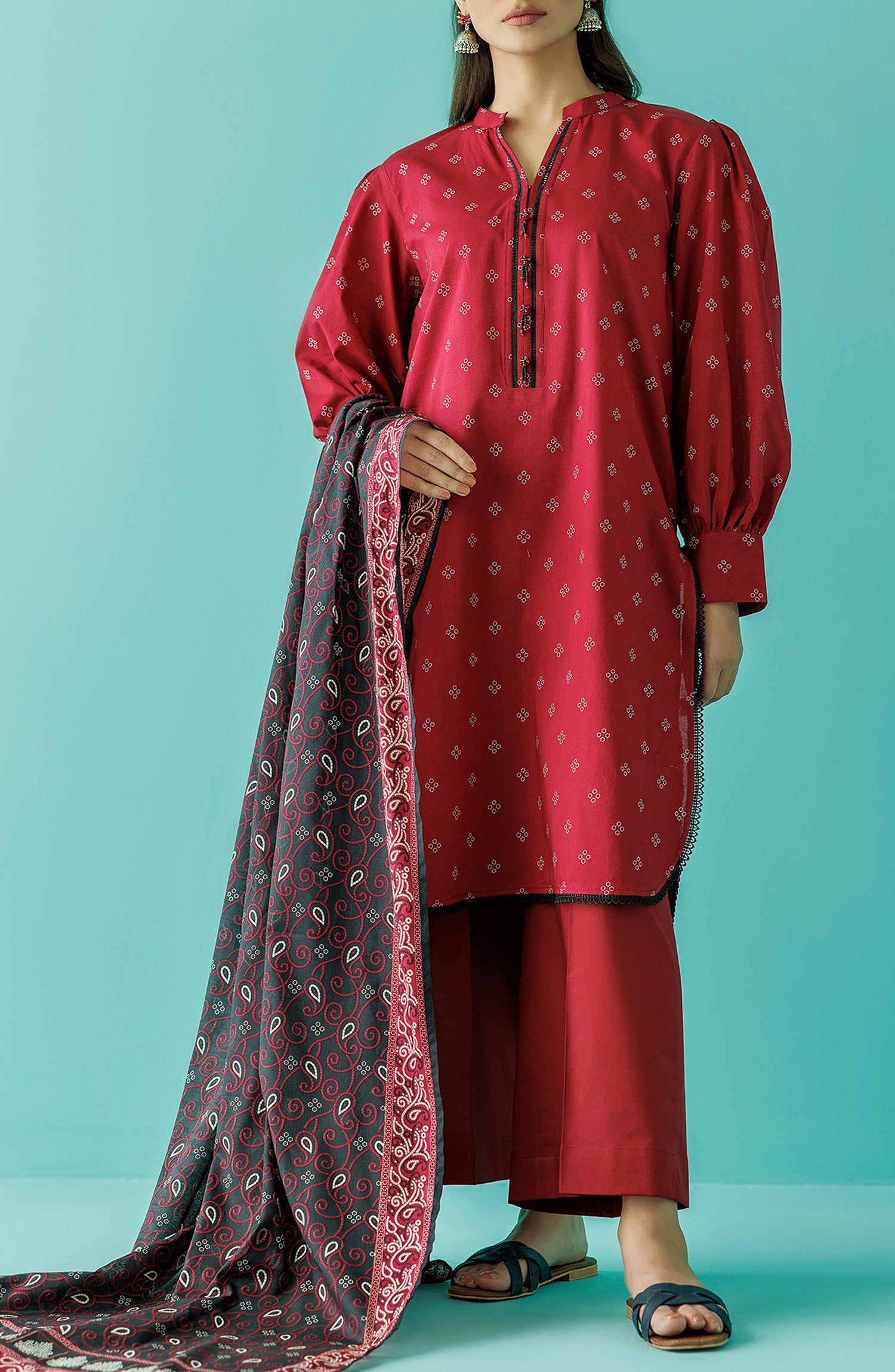 ORIENT | UNSTITCHED 3-PIECE | PRINTED LAWN SUIT