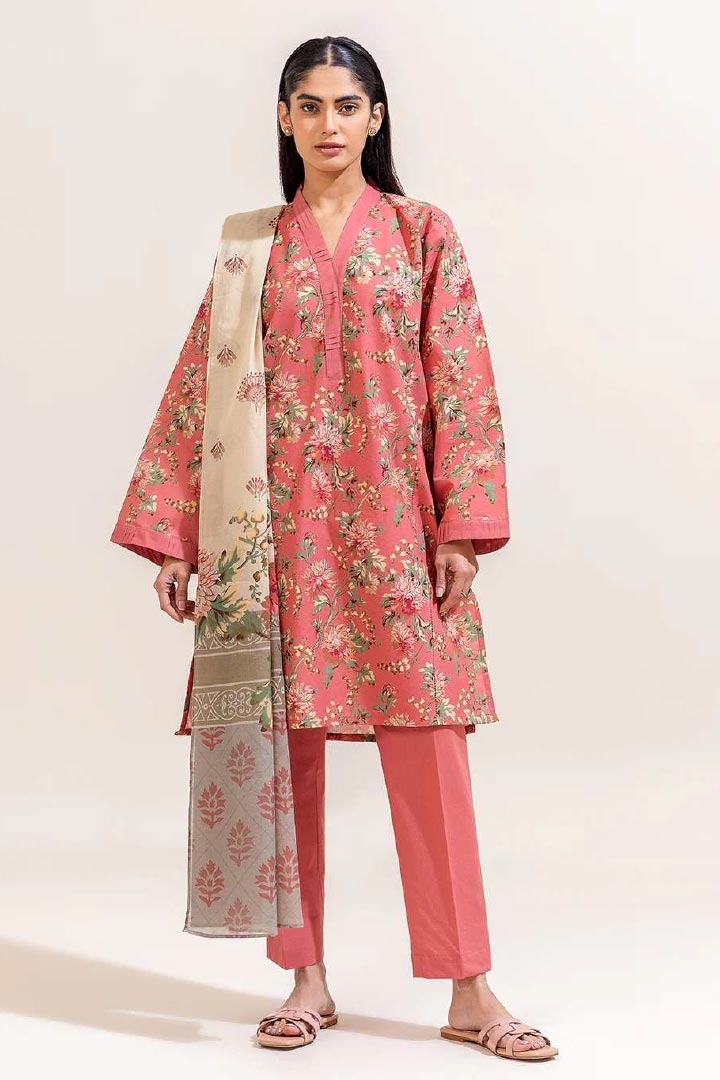 Mix Brands Unstitched Shirt & Dupatta – 2 Piece Lawn Cotton Suit JDOMB01
