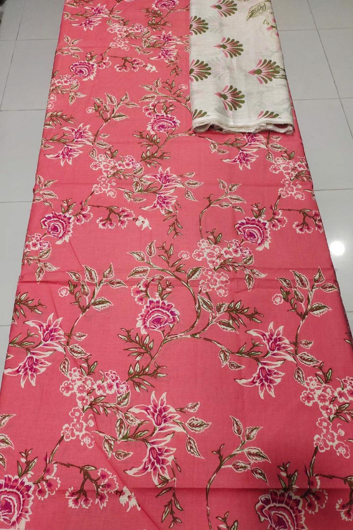 Mix Brands Unstitched Shirt & Dupatta – 2 Piece Lawn Cotton Suit JDOMB01