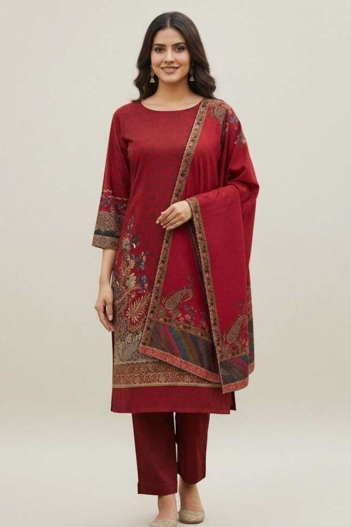 Mix Brands Unstitched Shirt & Dupatta – 2 Piece Lawn Cotton Suit JDOMB03