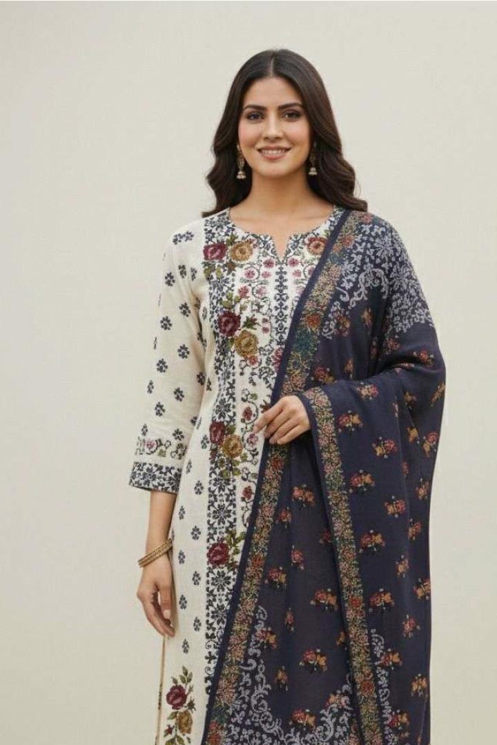 Mix Brands Unstitched Shirt & Dupatta – 2 Piece Lawn Cotton Suit JDOMB04