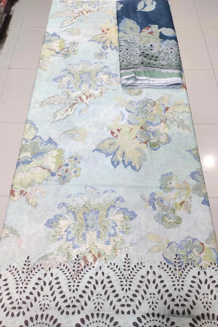 Mix Brands Unstitched Shirt & Dupatta – 2 Piece Lawn Cotton Suit JDOMB05