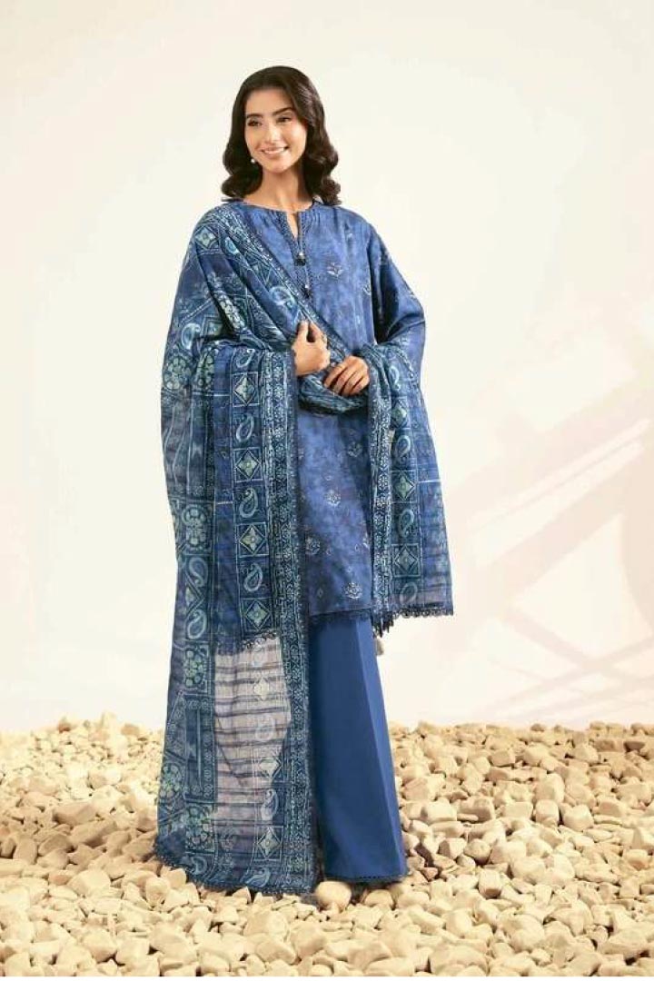 Mix Brands Unstitched Shirt & Dupatta – 2 Piece Lawn Cotton Suit JDOMB08