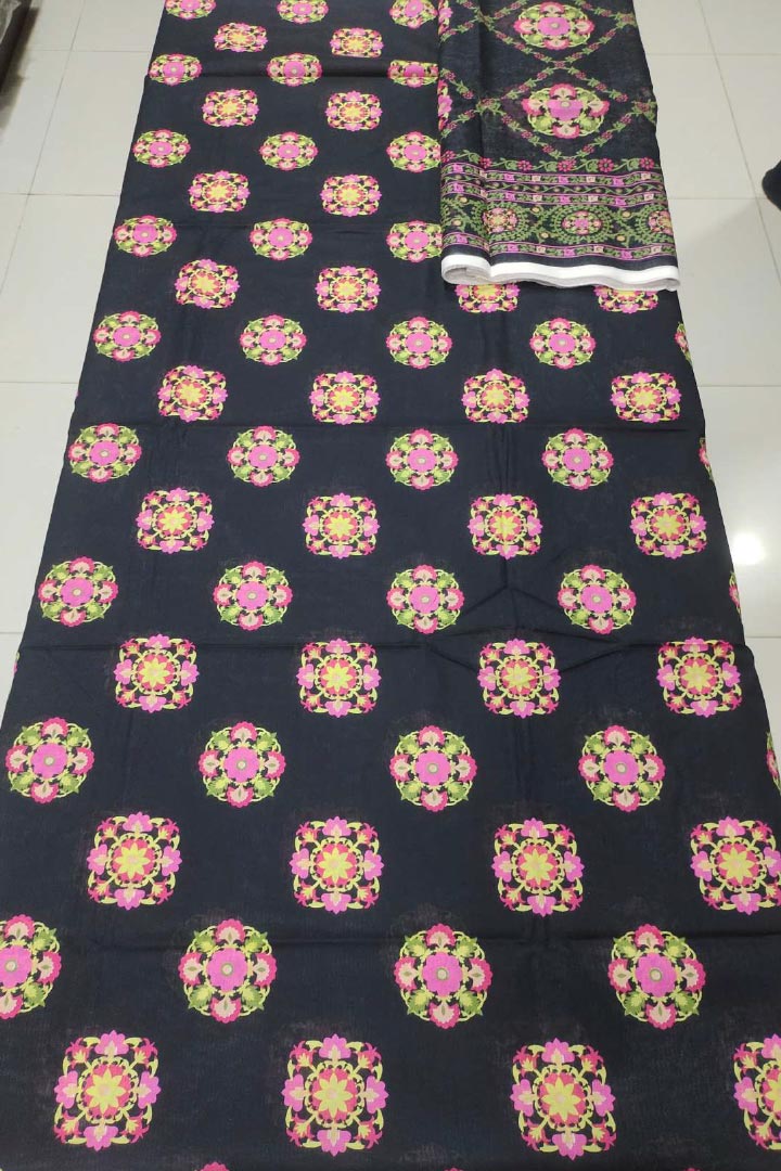 Mix Brands Unstitched Shirt & Dupatta – 2 Piece Lawn Cotton Suit JDOMB11