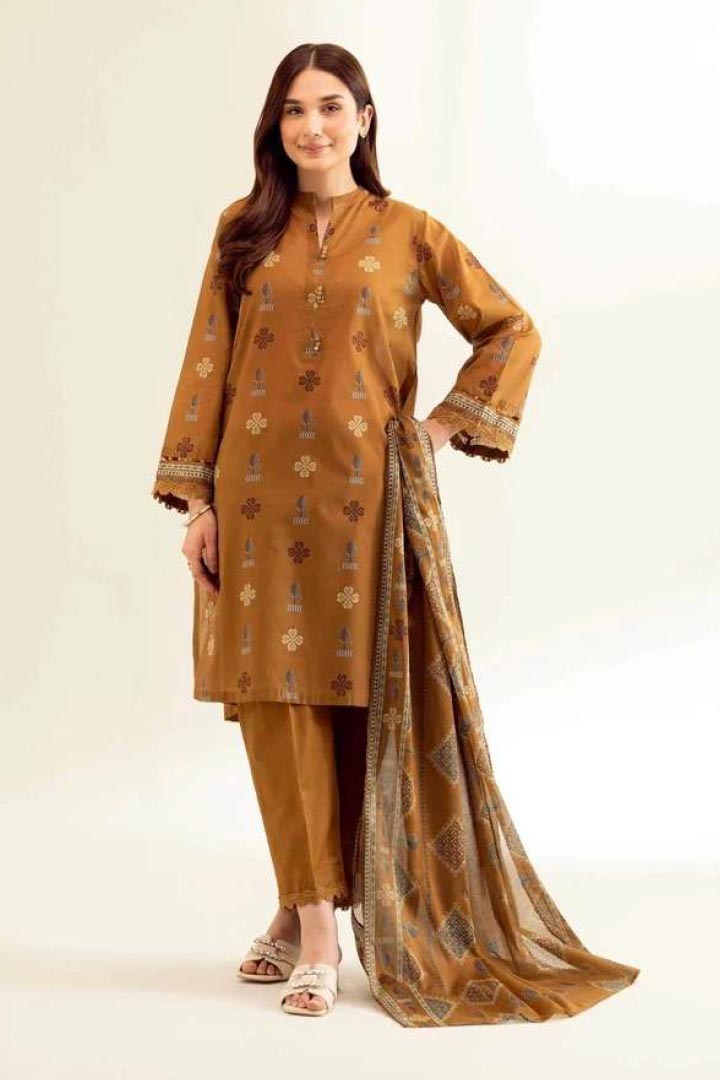 Mix Brands Unstitched Shirt & Dupatta – 2 Piece Lawn Cotton Suit JDOMB12
