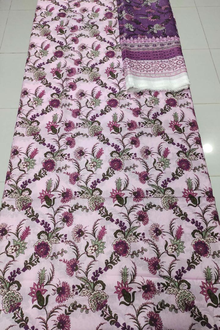 Mix Brands Unstitched Shirt & Dupatta – 2 Piece Lawn Cotton Suit JDOMB13