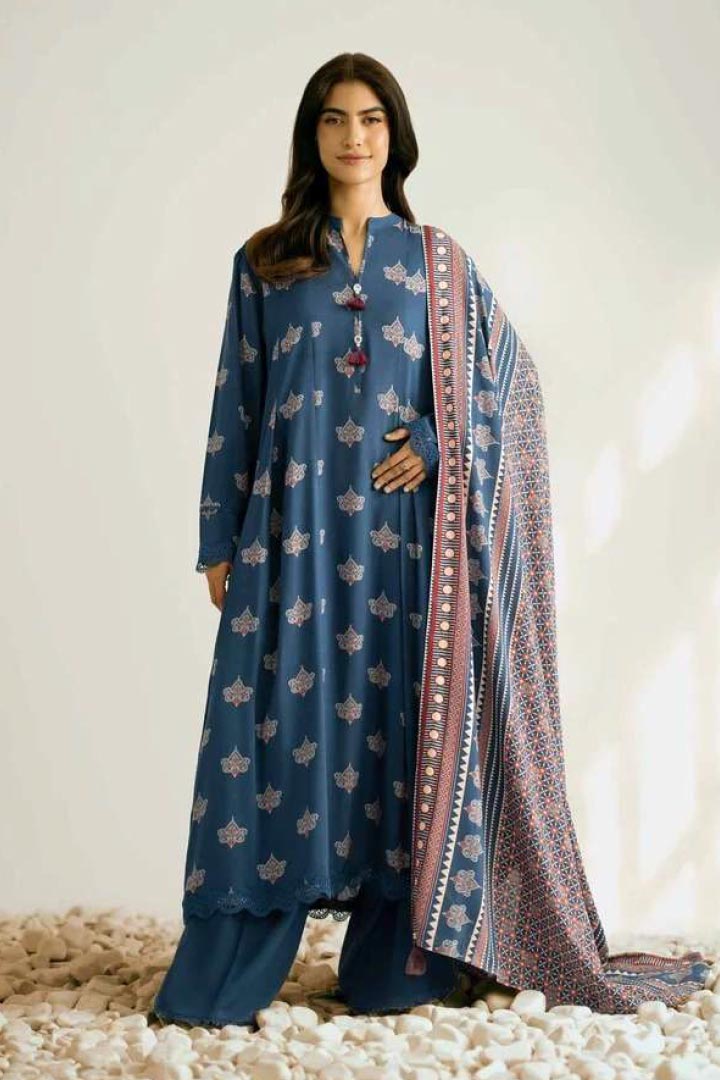 Mix Brands Unstitched Shirt & Dupatta – 2 Piece Lawn Cotton Suit JDOMB14