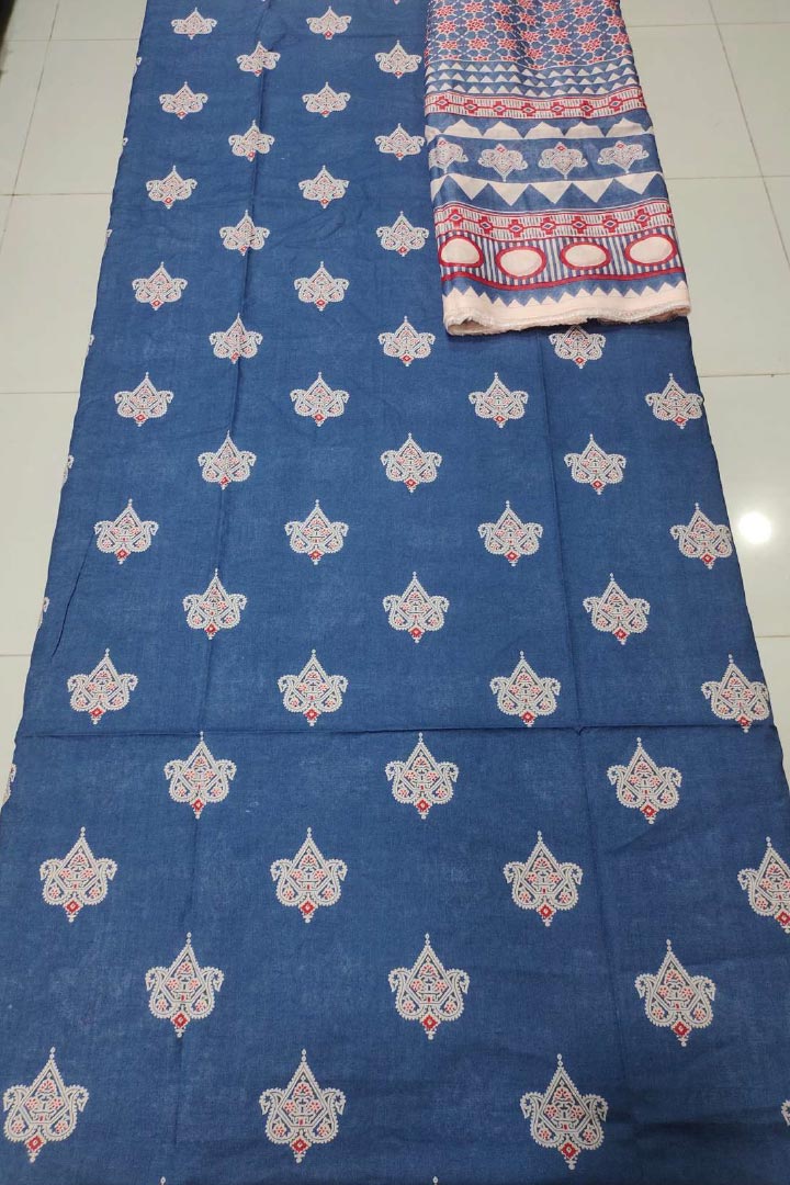 Mix Brands Unstitched Shirt & Dupatta – 2 Piece Lawn Cotton Suit JDOMB14