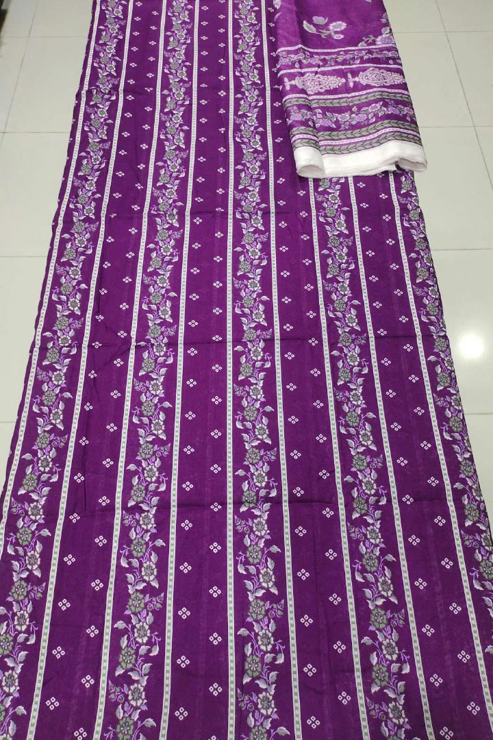 Mix Brands Unstitched Shirt & Dupatta – 2 Piece Lawn Cotton Suit JDOMB16