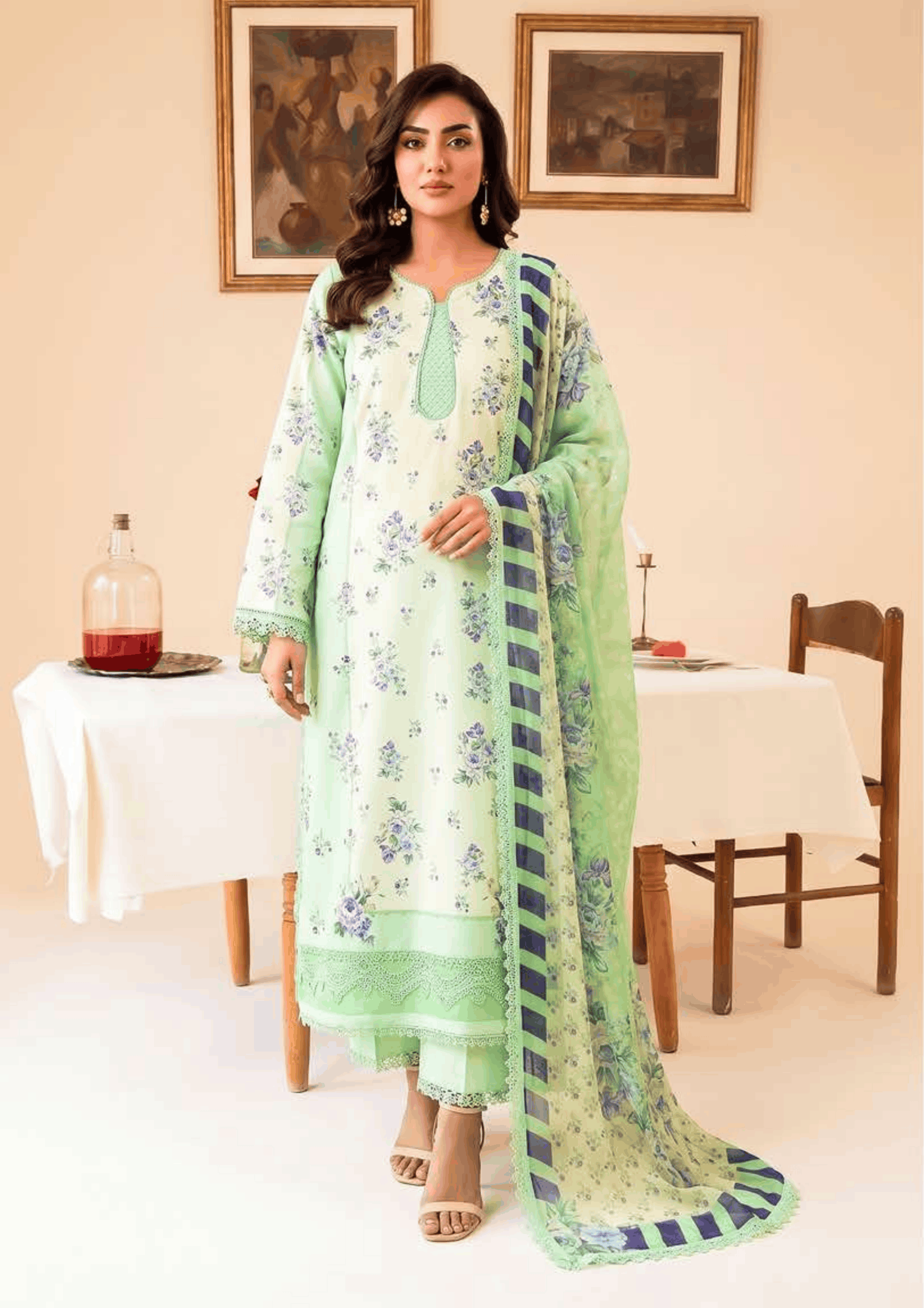 FAIZA FAISAL PRINTS | UNSTITCHED 3-PIECE | PRINTED LAWN SUIT – LEAF LUSH