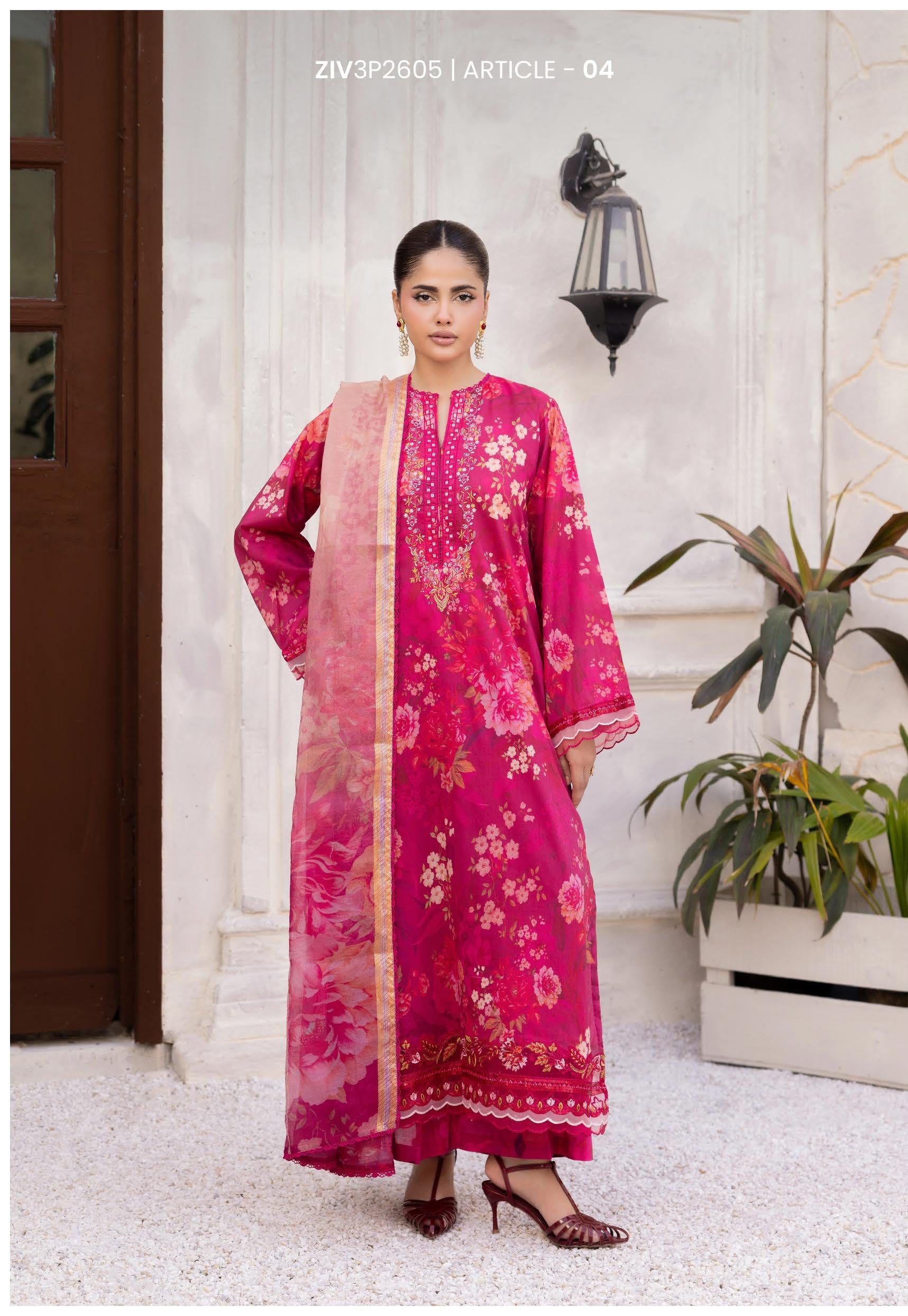 GULLJEE ZIVA | UNSTITCHED 3-PIECE | SHIRT TROUSER & DUPATTA SET
