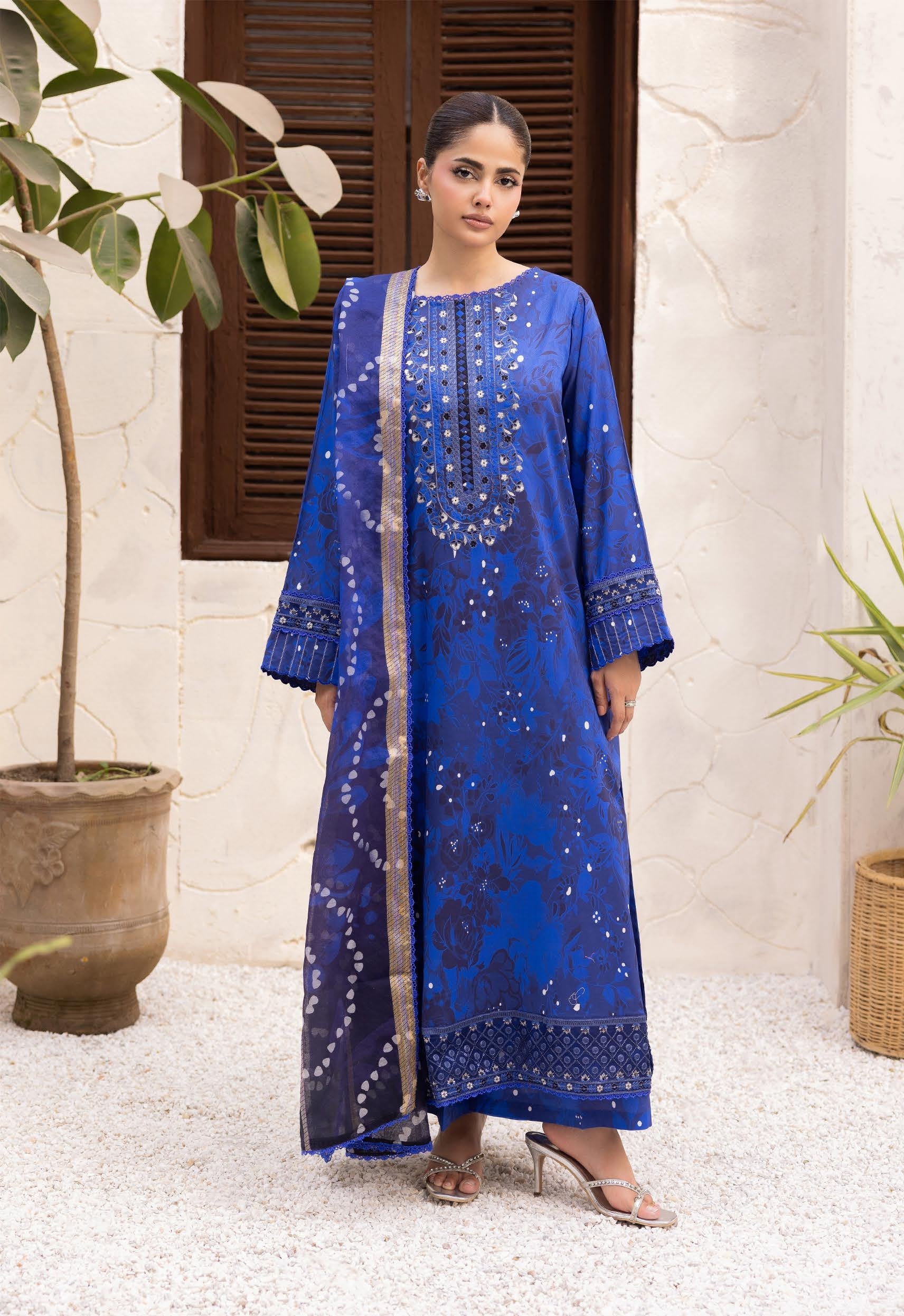 GULLJEE ZIVA | UNSTITCHED 3-PIECE | SHIRT TROUSER & DUPATTA SET