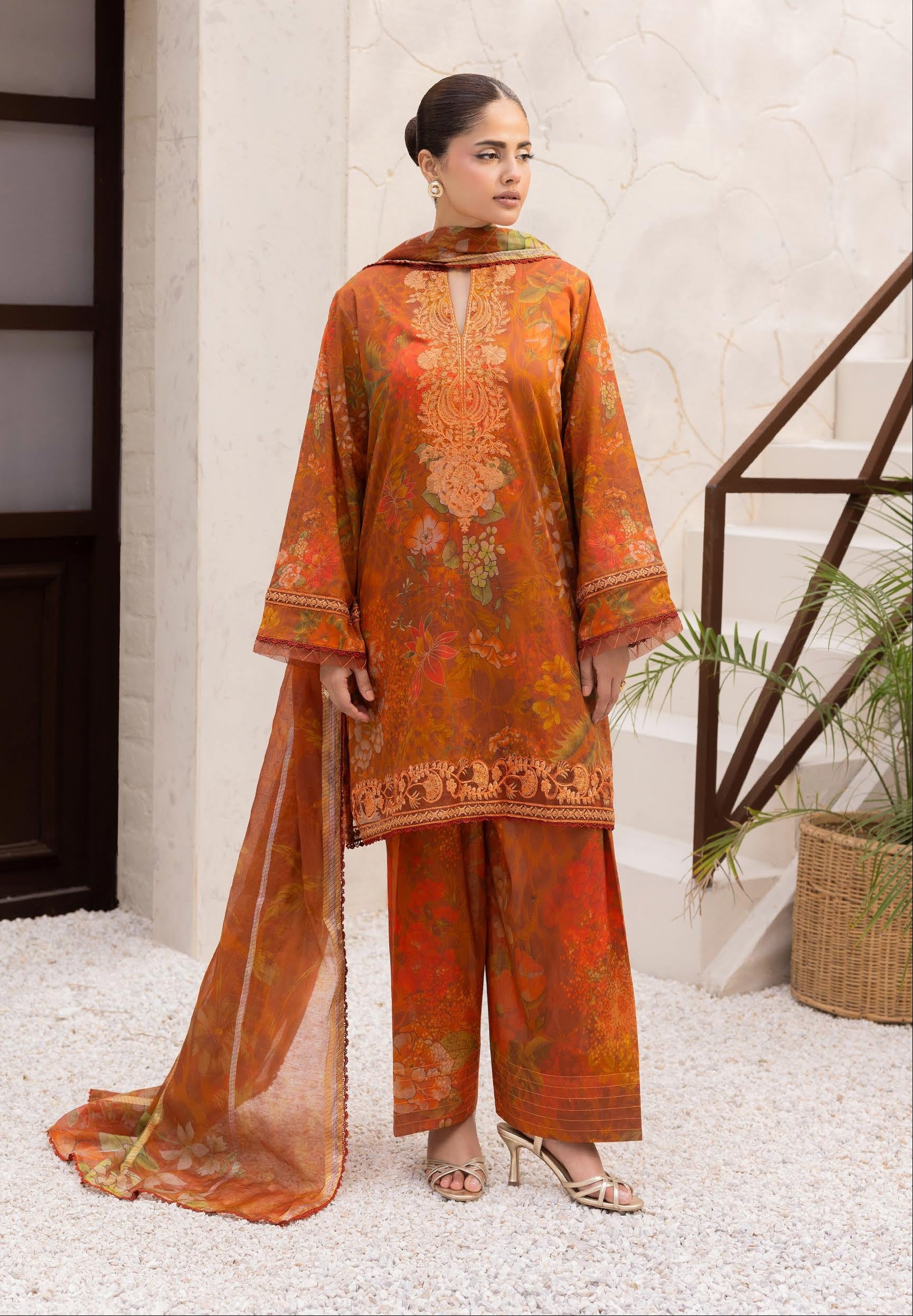 GULLJEE ZIVA | UNSTITCHED 3-PIECE | SHIRT TROUSER & DUPATTA SET
