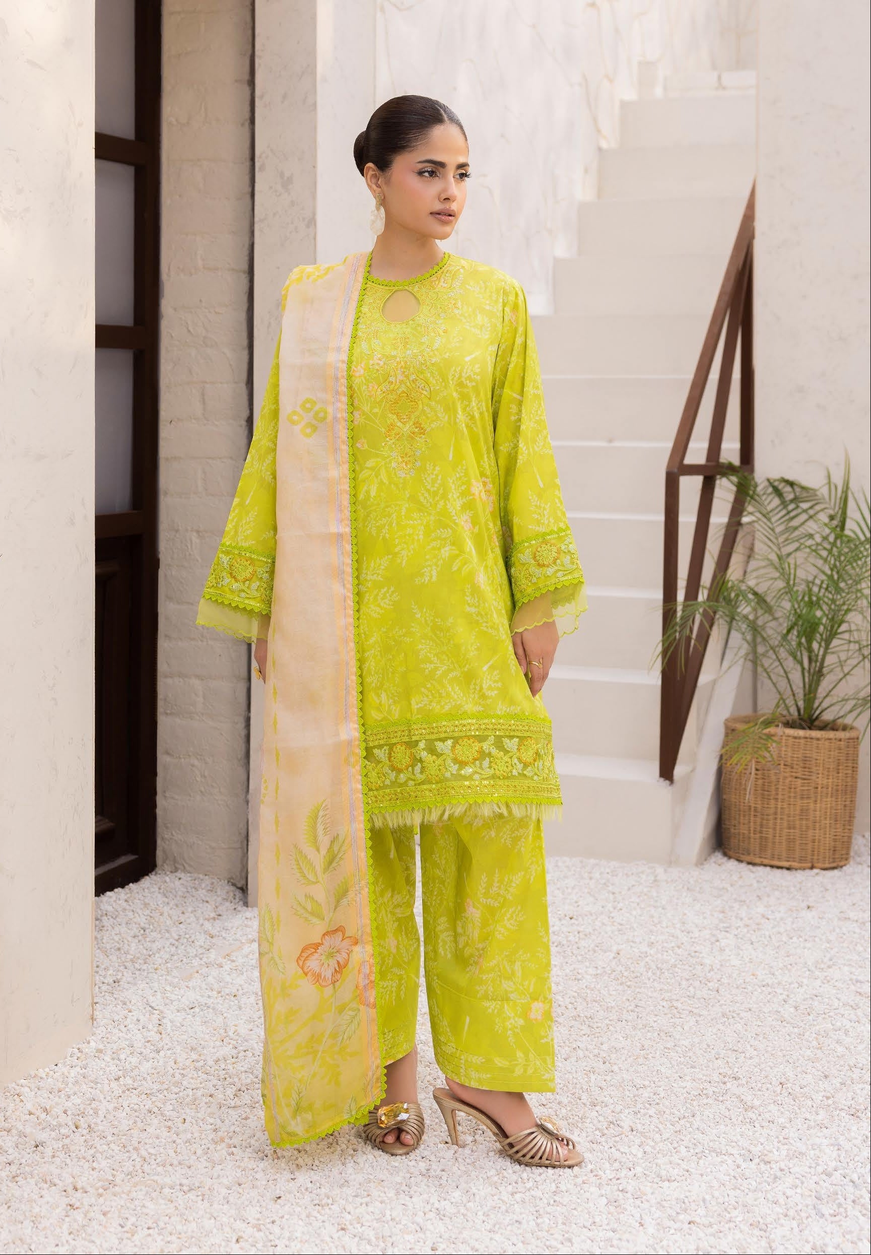 GULLJEE ZIVA | UNSTITCHED 3-PIECE | SHIRT TROUSER & DUPATTA SET