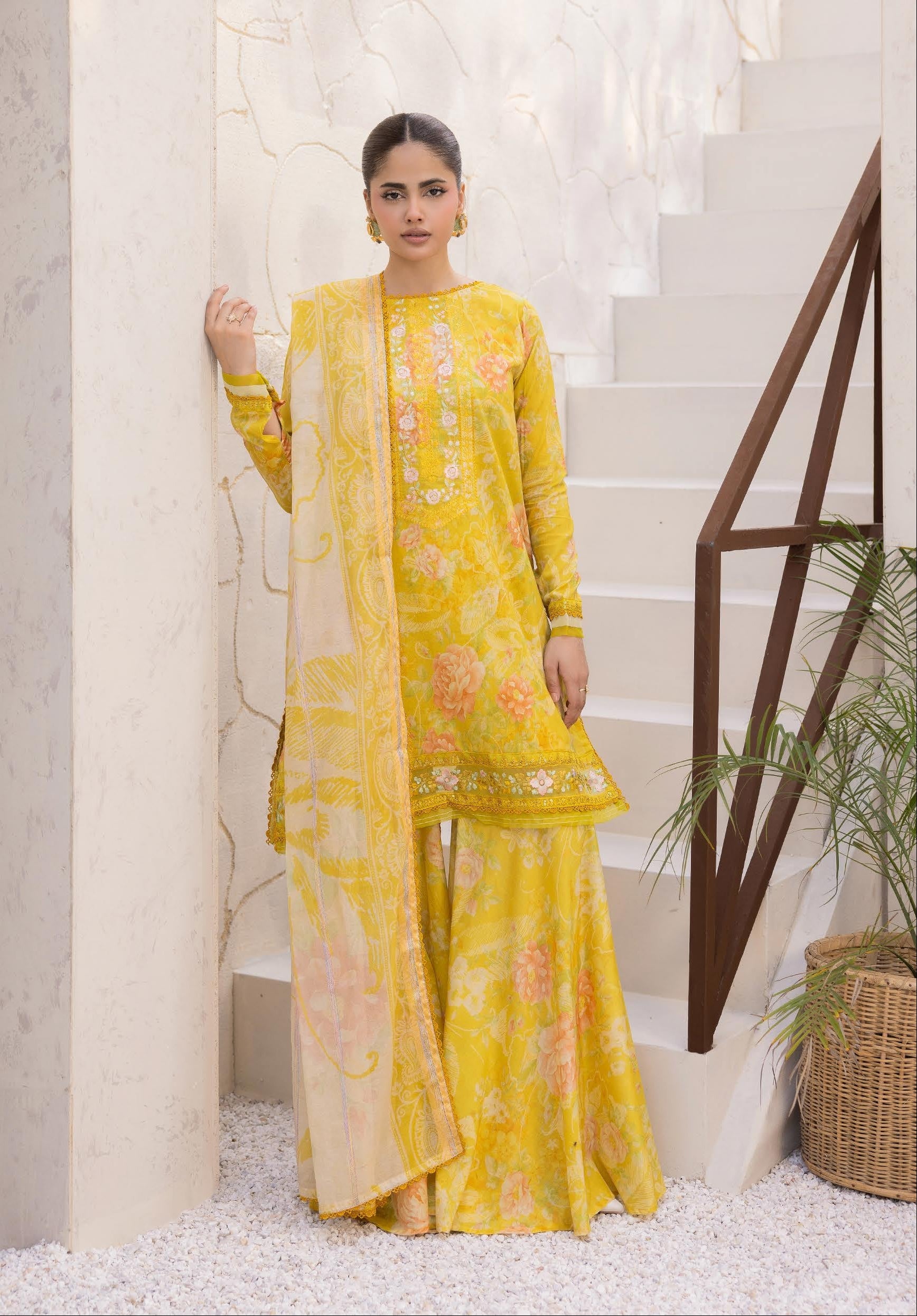GULLJEE ZIVA | UNSTITCHED 3-PIECE | SHIRT TROUSER & DUPATTA SET