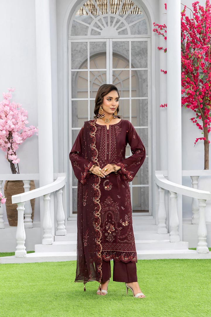 Rujhan Jhumro 3 Piece Unstitched Embroidered Suit JDORJ01