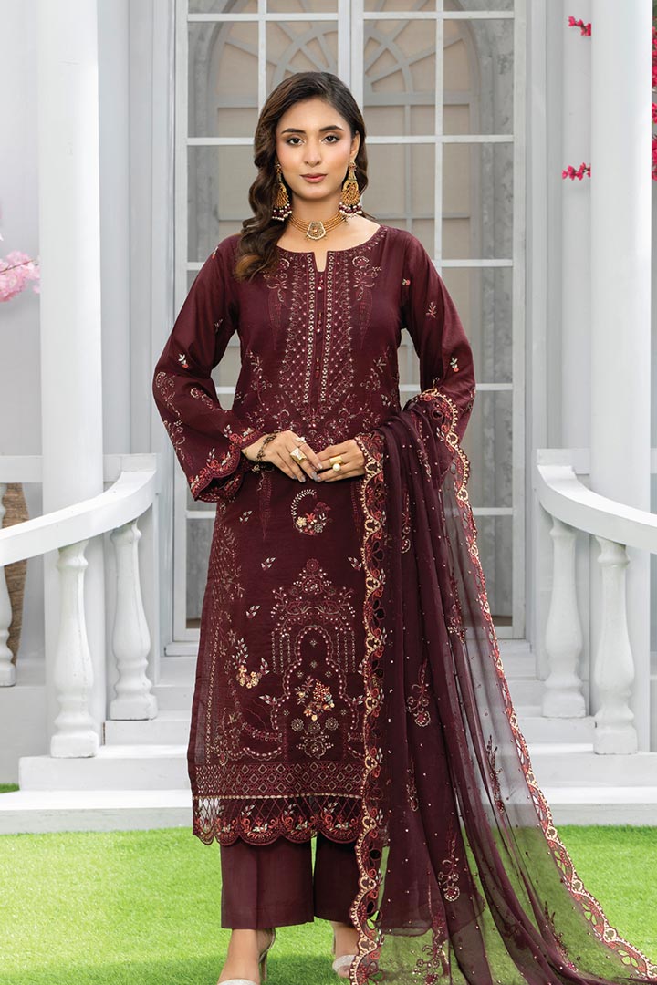Rujhan Jhumro 3 Piece Unstitched Embroidered Suit JDORJ01