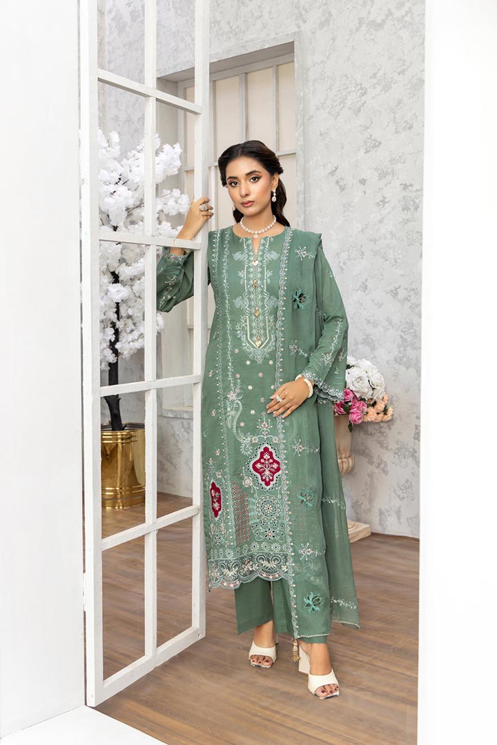 Rujhan Jhumro 3 Piece Unstitched Embroidered Suit JDORJ02