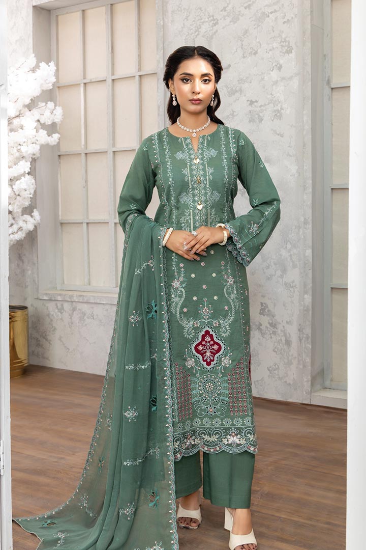 Rujhan Jhumro 3 Piece Unstitched Embroidered Suit JDORJ02