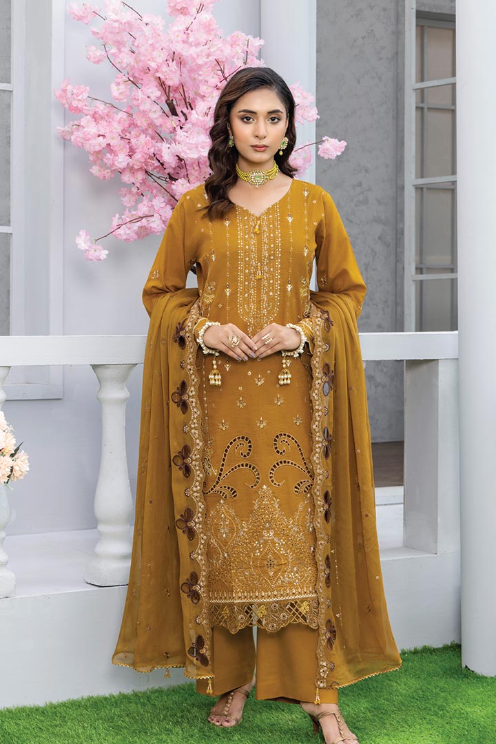 Rujhan Jhumro 3 Piece Unstitched Embroidered Suit JDORJ03