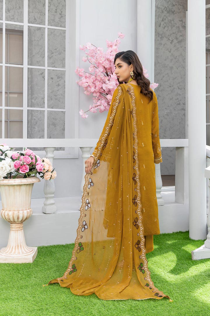 Rujhan Jhumro 3 Piece Unstitched Embroidered Suit JDORJ03