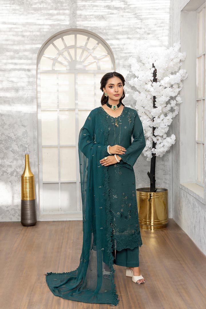 Rujhan Jhumro 3 Piece Unstitched Embroidered Suit JDORJ04