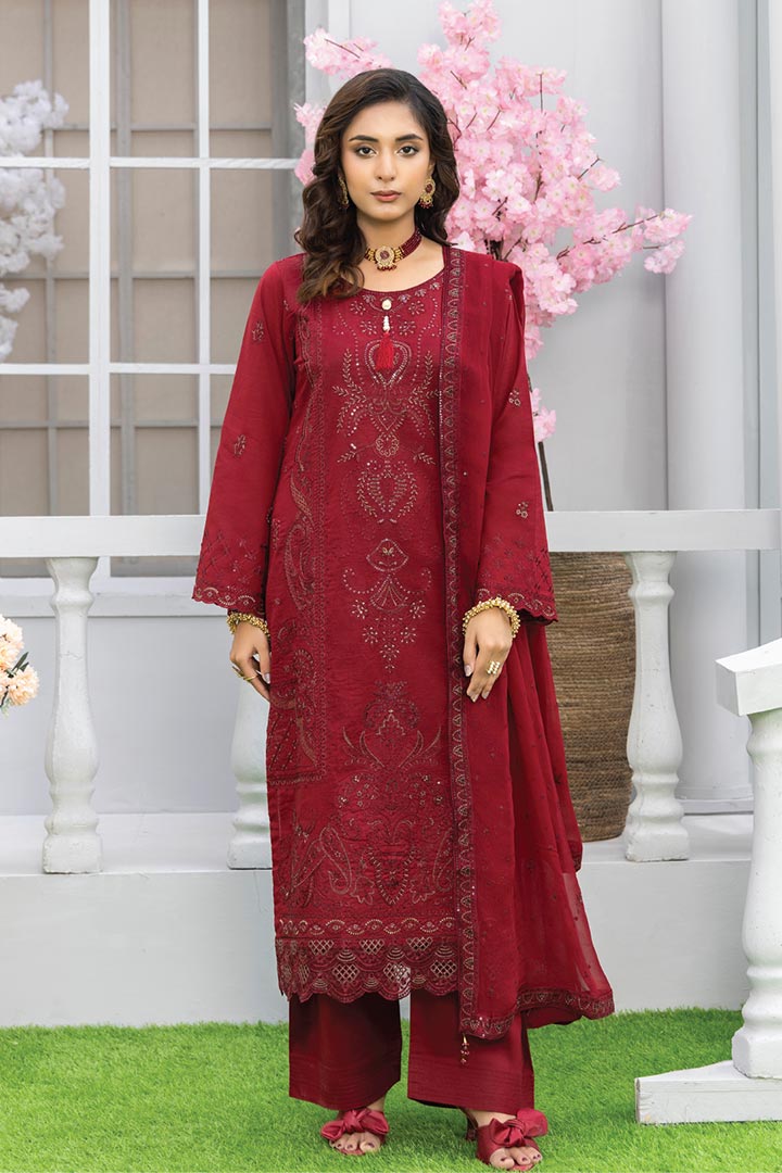 Rujhan Jhumro 3 Piece Unstitched Embroidered Suit JDORJ05