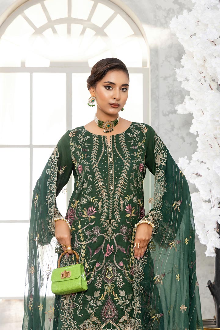 Rujhan Jhumro 3 Piece Unstitched Embroidered Suit JDORJ08