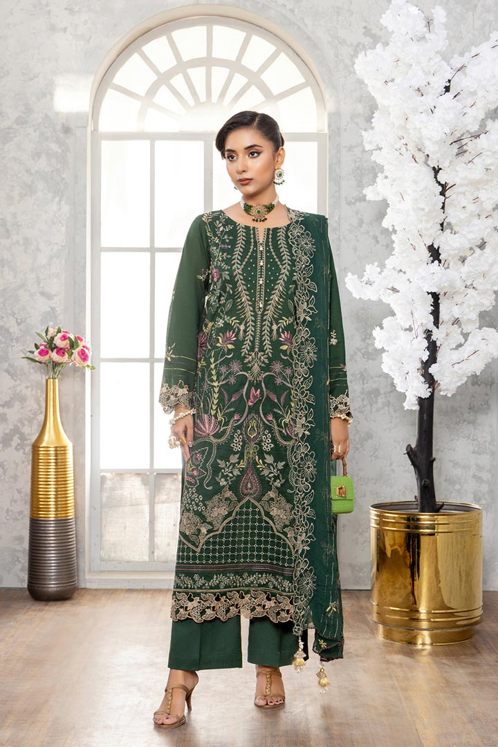 Rujhan Jhumro 3 Piece Unstitched Embroidered Suit JDORJ08