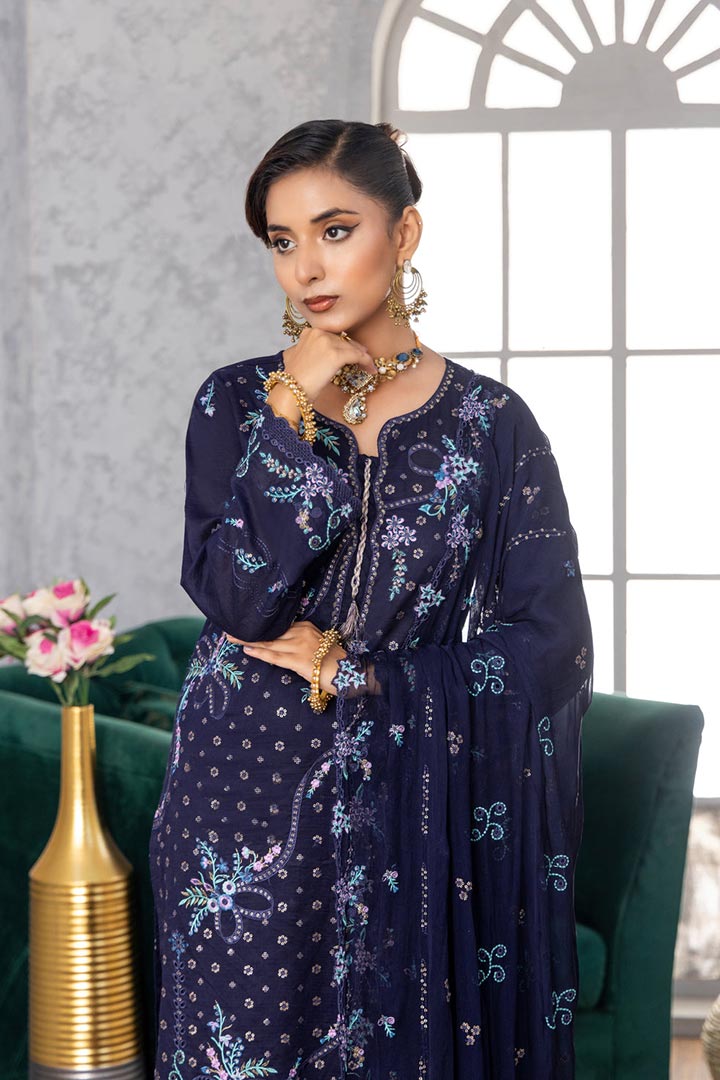 Rujhan Jhumro 3 Piece Unstitched Embroidered Suit JDORJ10