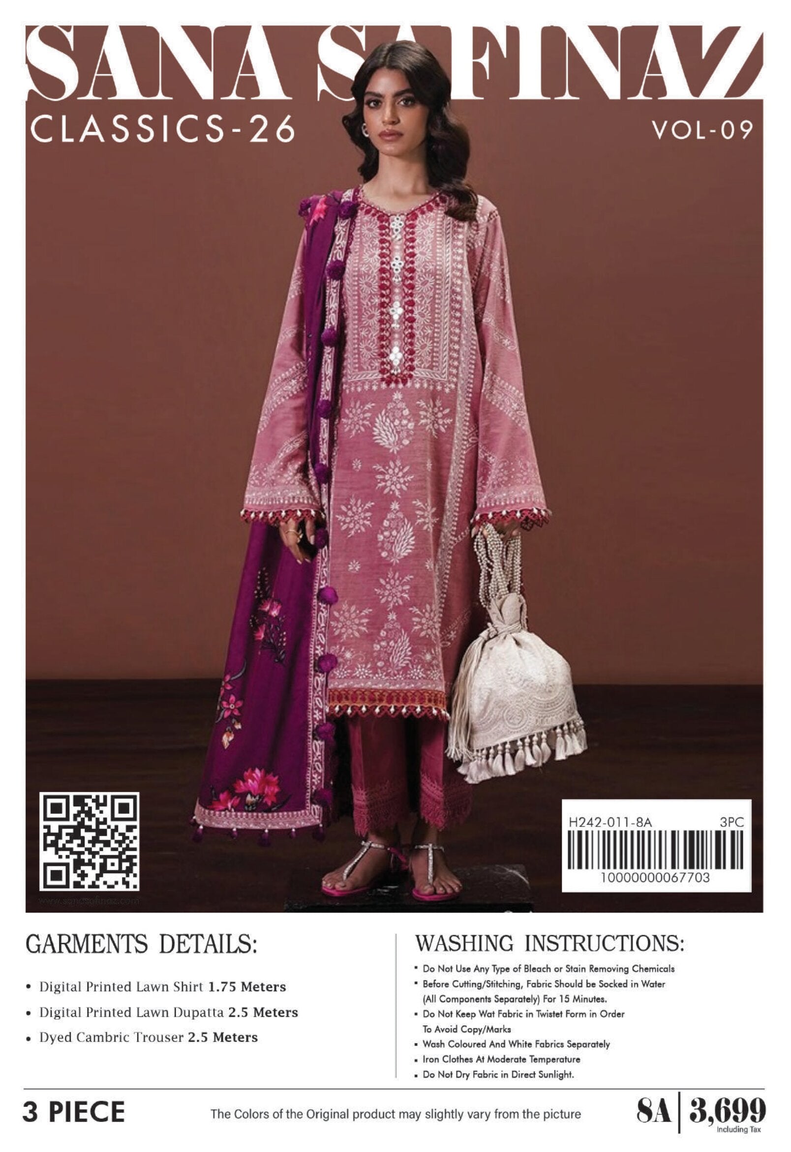 SANA SAFINAZ | UNSTITCHED 3-PIECE | PRINTED LAWN SUIT