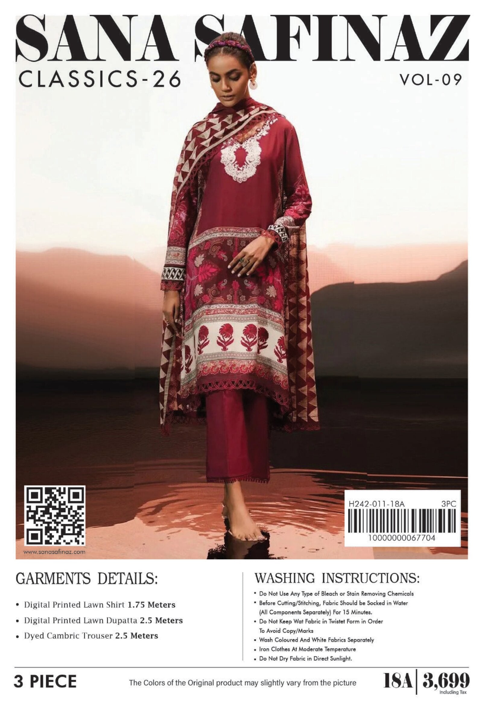 SANA SAFINAZ | UNSTITCHED 3-PIECE | PRINTED LAWN SUIT