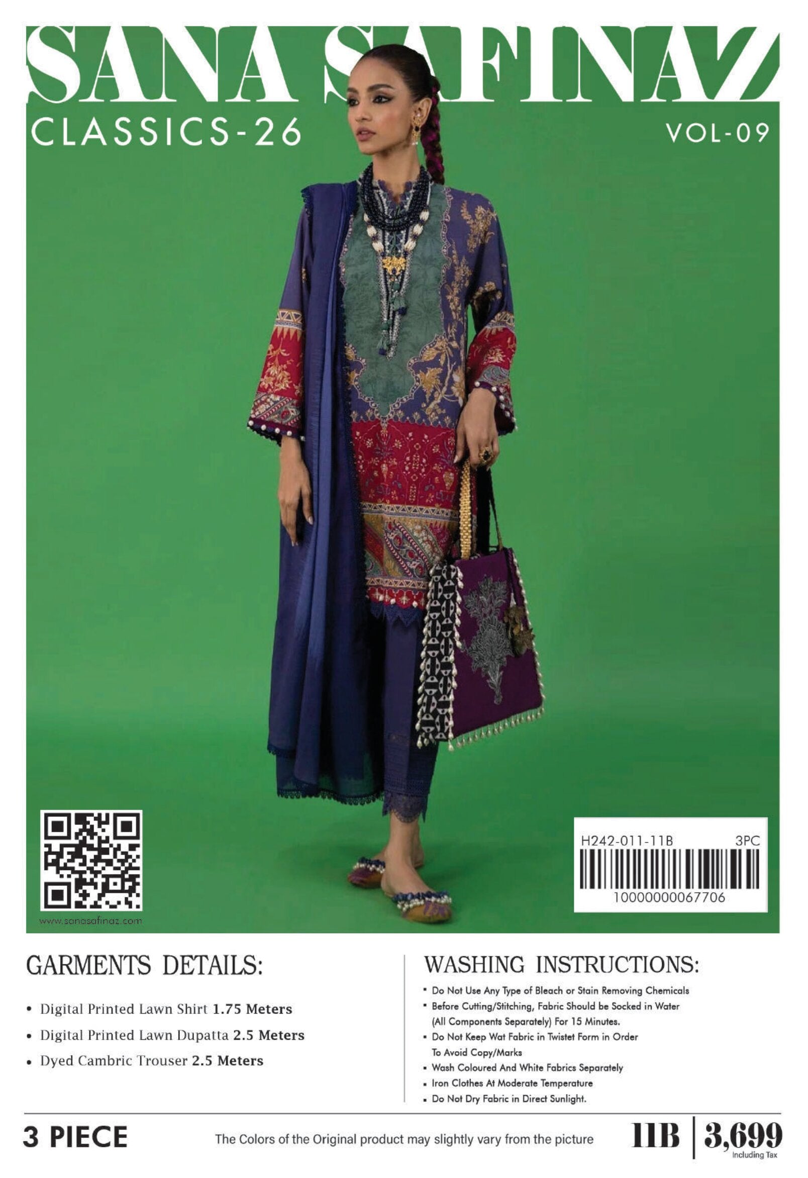 SANA SAFINAZ | UNSTITCHED 3-PIECE | PRINTED LAWN SUIT