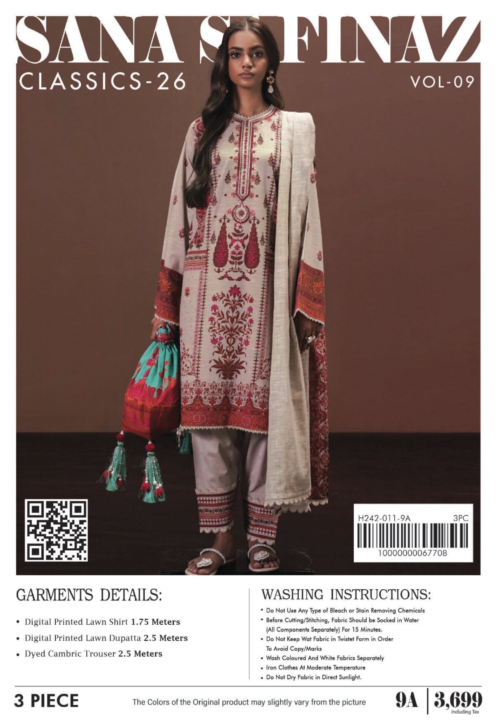 SANA SAFINAZ | UNSTITCHED 3-PIECE | PRINTED LAWN SUIT