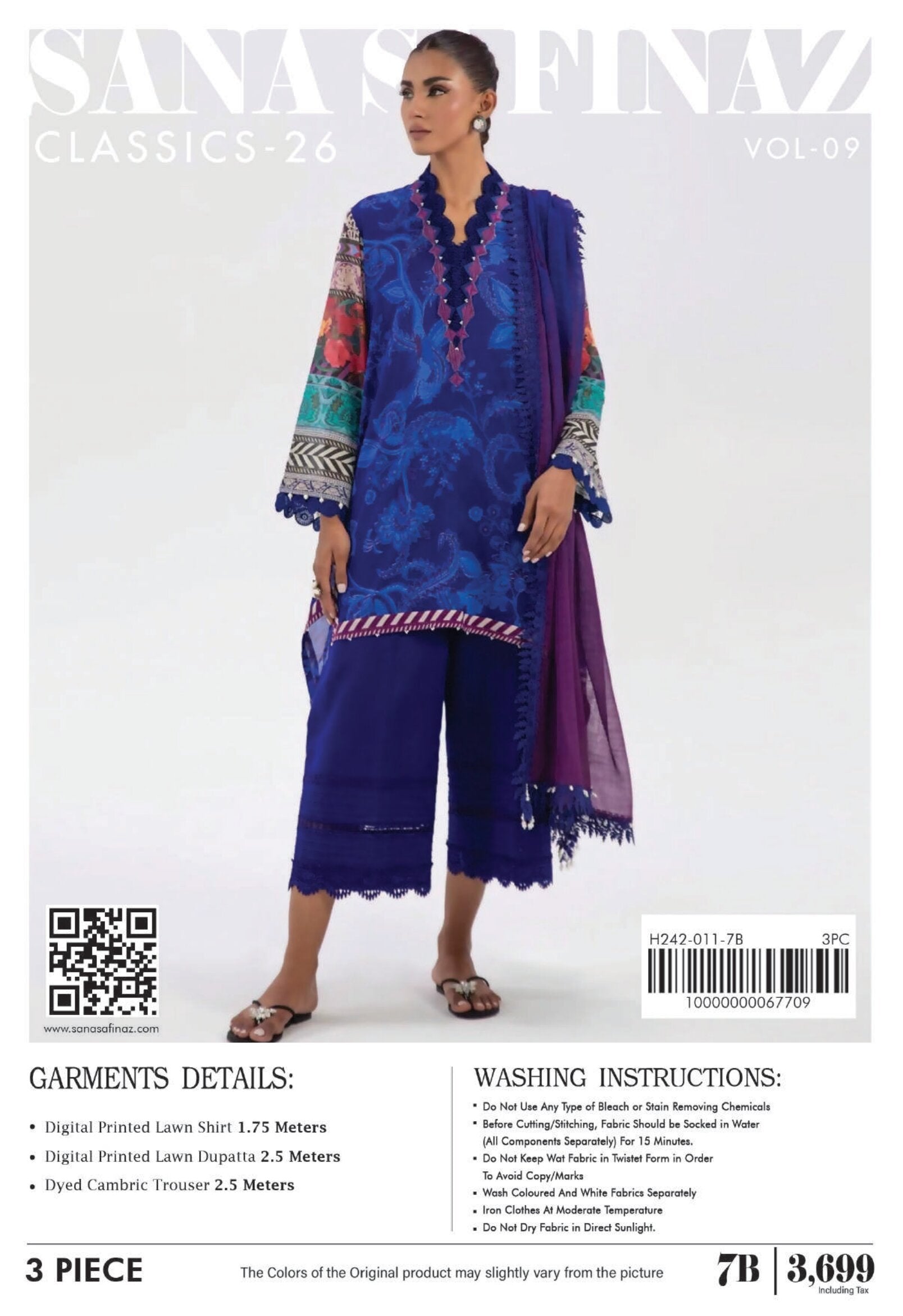 SANA SAFINAZ | UNSTITCHED 3-PIECE | PRINTED LAWN SUIT