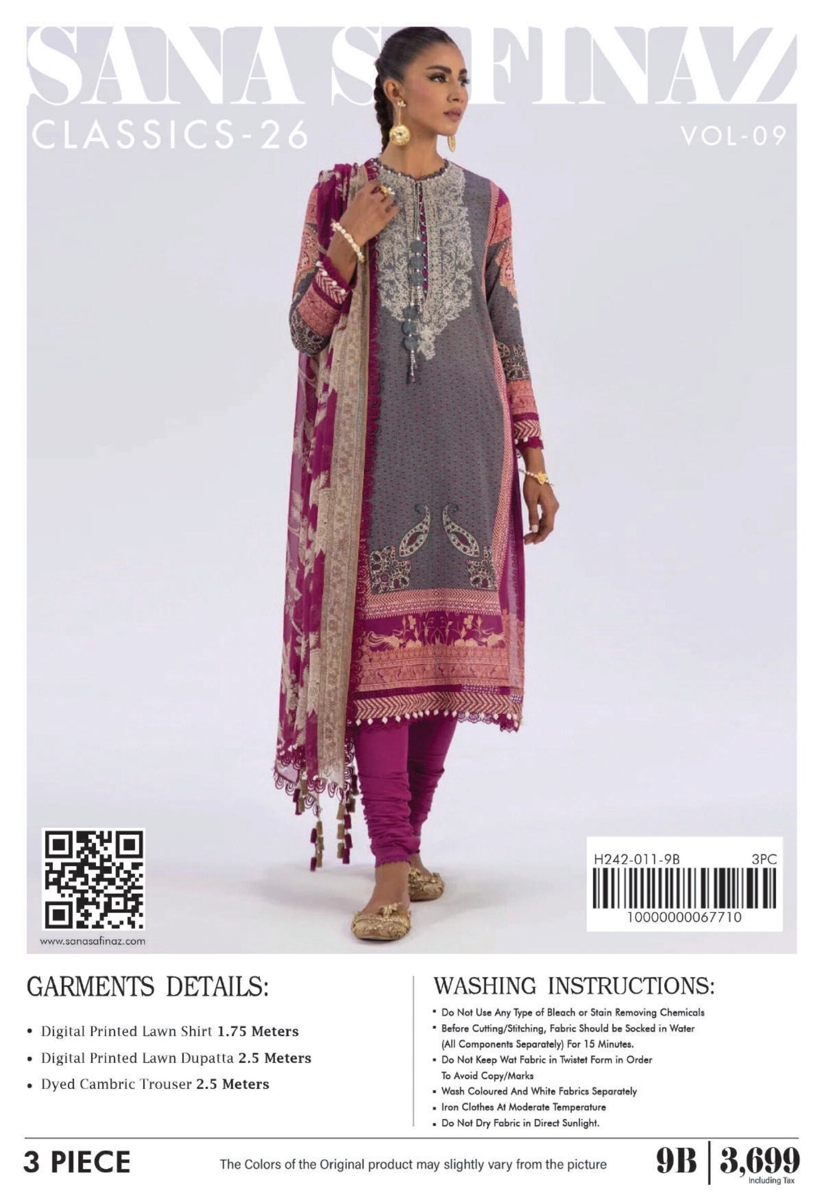 SANA SAFINAZ | UNSTITCHED 3-PIECE | PRINTED LAWN SUIT