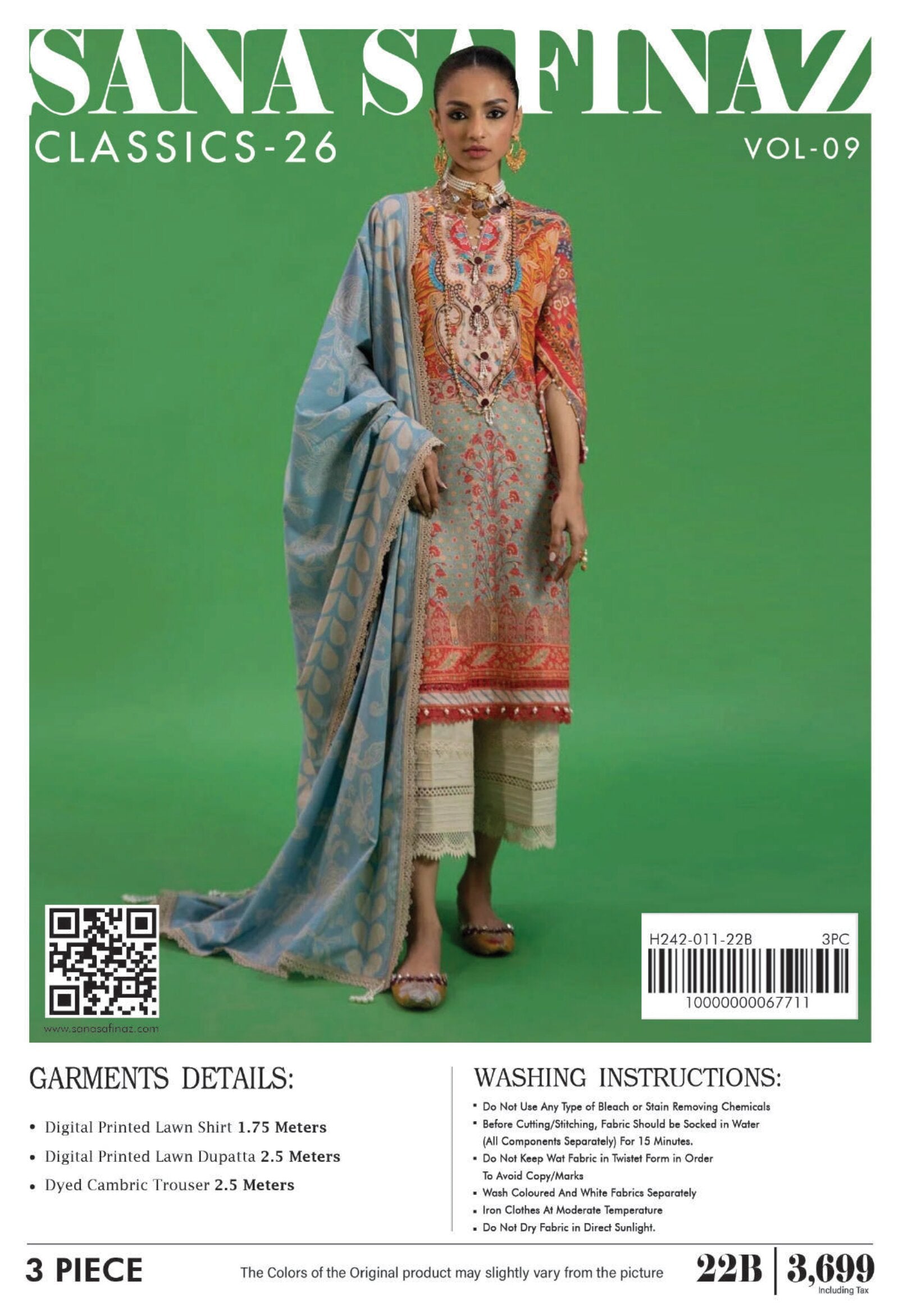 SANA SAFINAZ | UNSTITCHED 3-PIECE | PRINTED LAWN SUIT